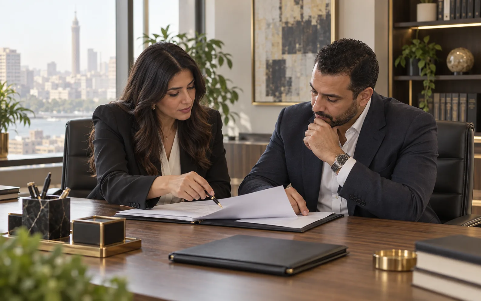 مراجعة عقد تجاري مع مستشار قانوني
